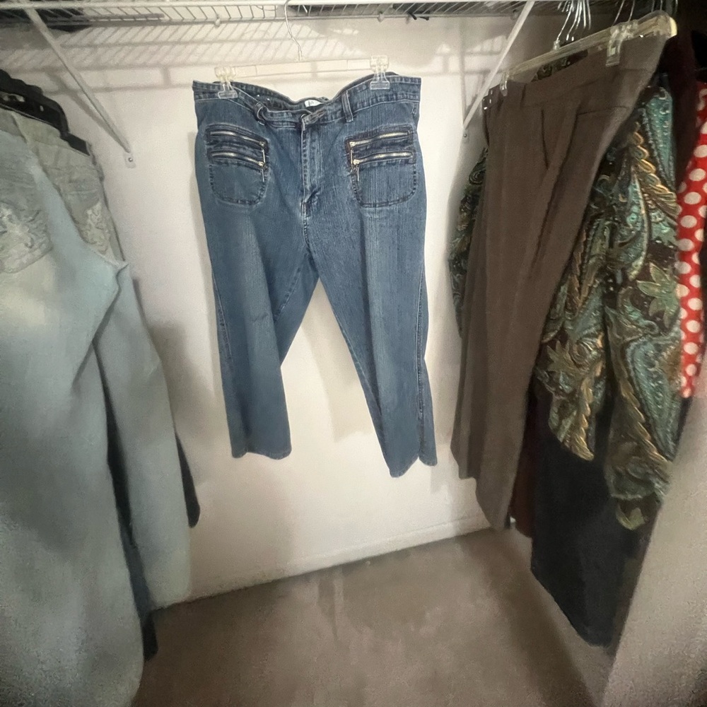 Blue Ankle Cropped Jeans